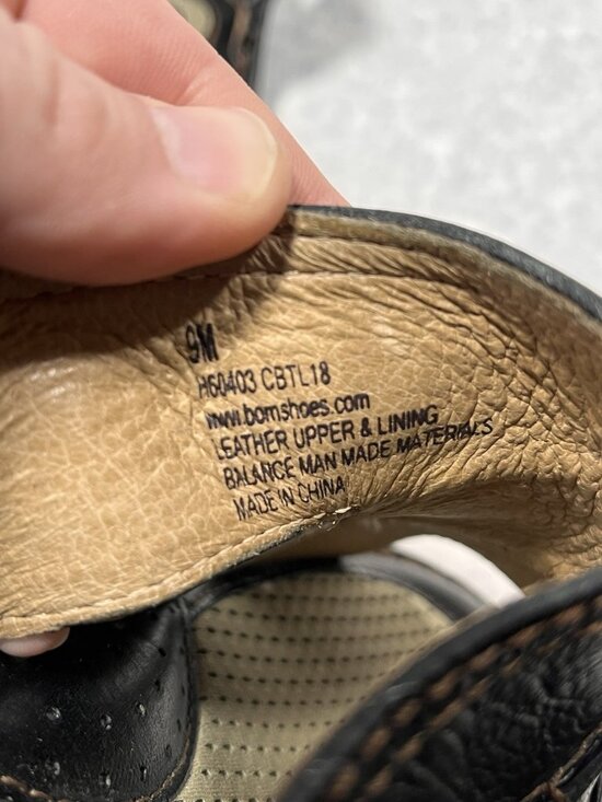 Born Sandals Womens Size US 9 M EU 40.5 Dark Brown Leather Slides Open Toe Flats - Picture 11 of 12